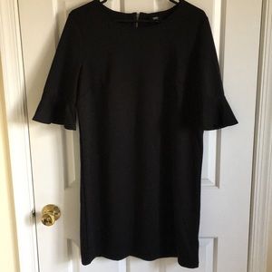 Women's Black Ruffled Sleeve Dress - Mossimo